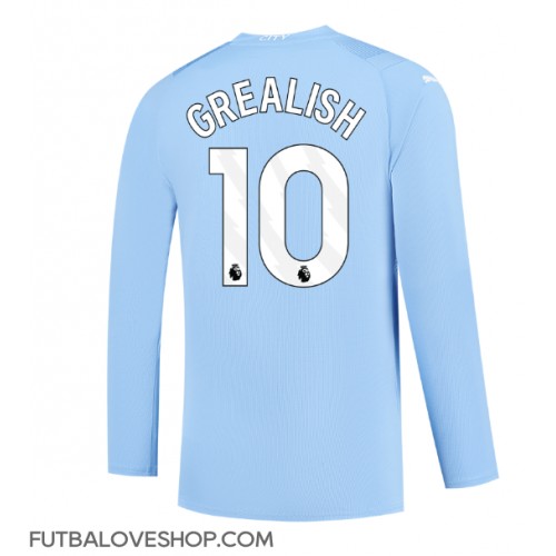 Dres Manchester City Jack Grealish #10 Domáci 2023-24 Dlhy Rukáv
